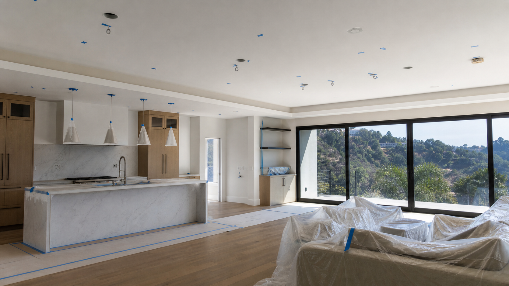 Hollywood Hills Smart Lighting Retrofit before